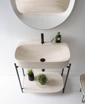 LAILA - Floor-standing metal vanity unit by Scarabeo Ceramiche - view 3
